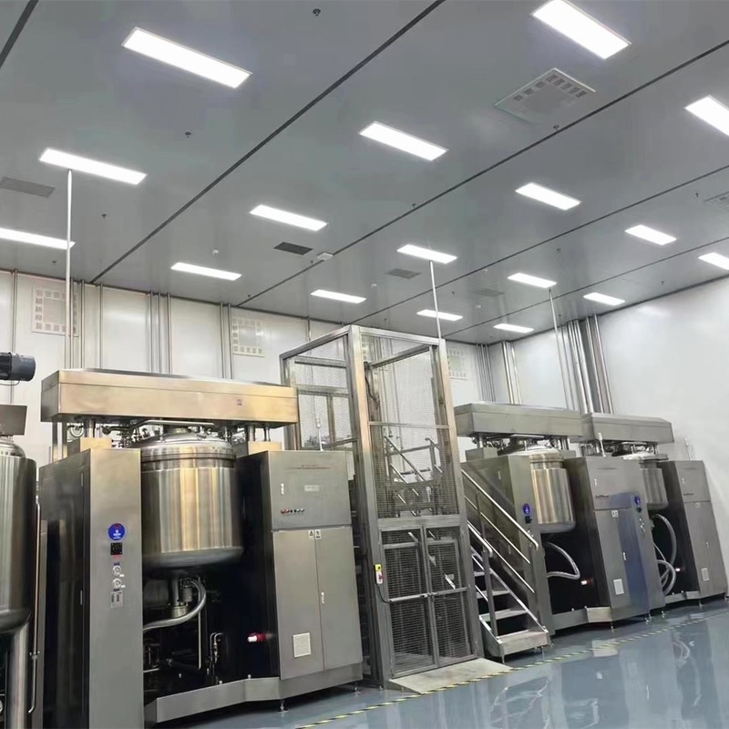 Hệ thống đồng hóa với ba yếu tố trộn độc lập để sản xuất nhũ dầu mỹ phẩm